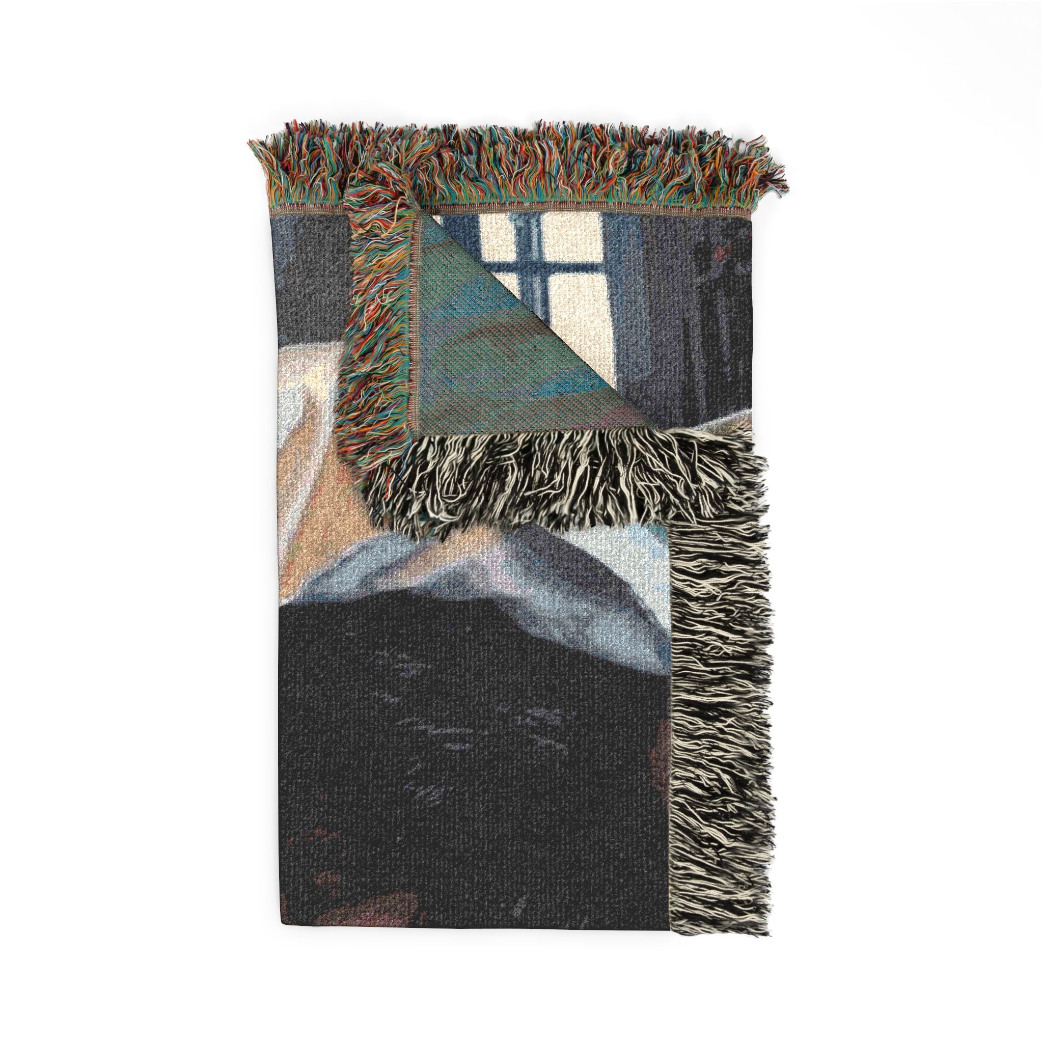 Woven Blanket — 'Want to Cuddle?' Cozy Throw Blanket with Romantic Couple Design